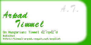 arpad timmel business card